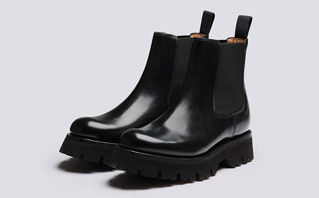 Grenson Harlow Womens Chelsea Boots in Black Leather GRS212479